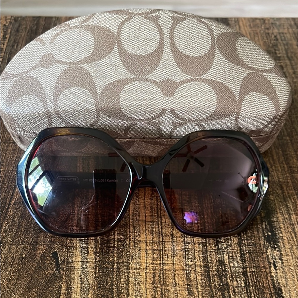 Coach Kaihla Sunglasses with Case Dark Tortoise